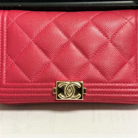 chanel pink boy wallet|boy Chanel zipped wallet.